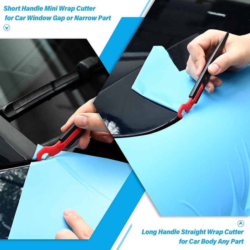 Gomake Vinyl Wrap Guard Cutter Knife Window Tinting Cutter Precision Automotive Safety Cutting Tool for Car Wrapping, Window Tinting,Decals,Signs, Wrap Film and Other Car Vinyl Cutting(W200) - Image 5